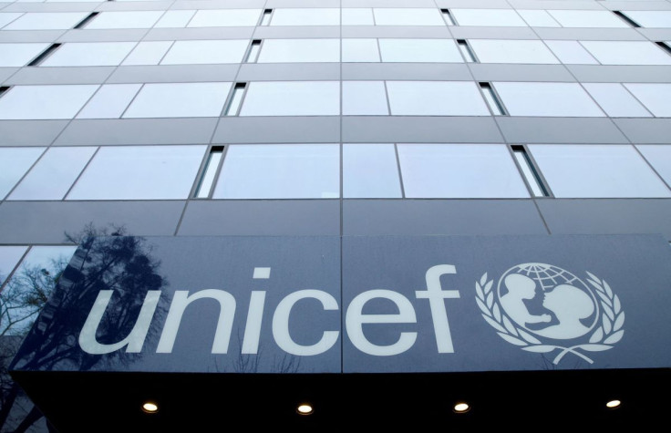 A UNICEF logo is pictured outside their offices in Geneva, Switzerland, January 30, 2017. Picture taken January 30, 2017.  