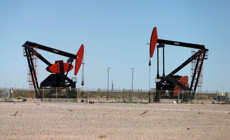 Oil pump jacks are seen at the Vaca Muerta shale oil and gas deposit in the Patagonian province of Neuquen, Argentina, January 21, 2019.  