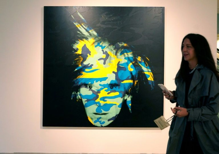 Andy Warholâs âSelf Portraitâ during a press preview on May 6, 2022 for the Macklowe Collection at Sotheby's in New York