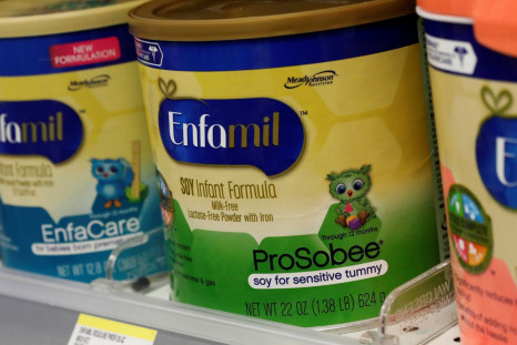 Mead Johnson's product Enfamil baby formula are displayed on a store shelf in New York City, U.S., February 10, 2017. 