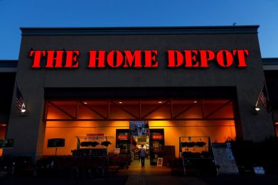 The logo of Home Depot is seen in Encinitas, California April 4, 2016. 