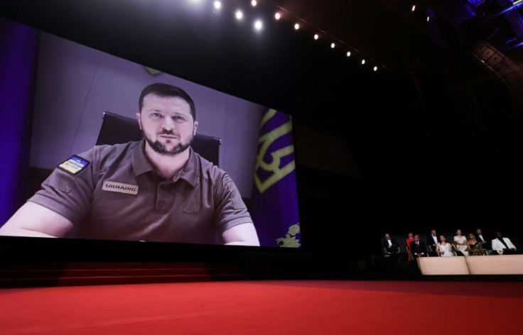 Zelensky addressed the opening ceremony by video link