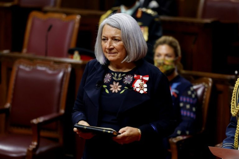 Mary Simon is sworn in as the first Indigenous governor general of Canada during a ceremony in Ottawa in July 2021