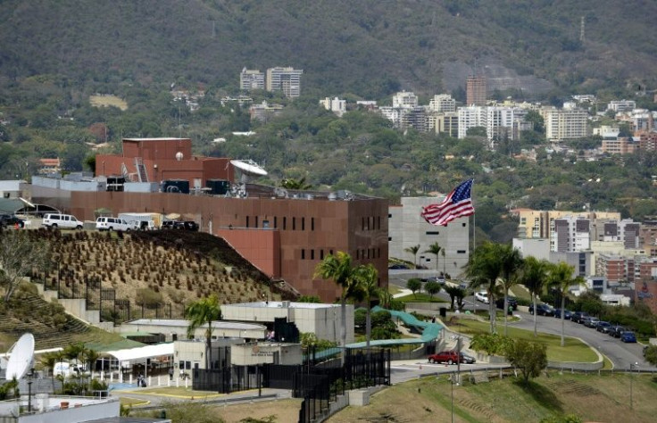 The US embassy in Venezuela's capital Caracas, where Washington has recognized the "interim government" led by Juan Guaido as the legitimate government since 2019