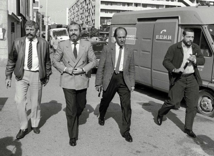 Italian judge Giovanni Falcone (second left) was killed on May 23, 1992 by a bomb which exploded under his motorcade as it drove along a highway outside Palermo, Sicily