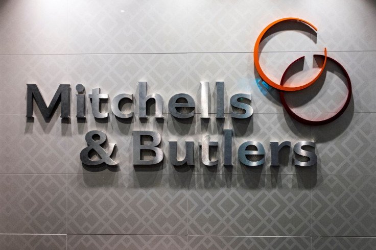 The Mitchells & Butlers company logo is pictured in London, Britain, December 1, 2021. Picture taken December 1, 2021. 