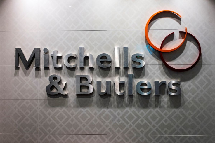 The Mitchells & Butlers company logo is pictured in London, Britain, December 1, 2021. Picture taken December 1, 2021.
