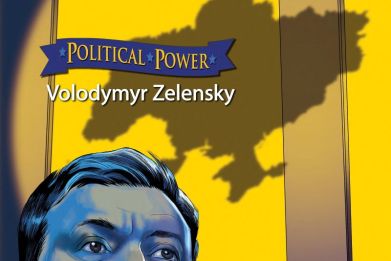 Handout image of a comic book cover about Ukraine's President Volodymyr Zelenskiy, obtained on May 17, 2022. TidalWave Productions/Handout via REUTERS