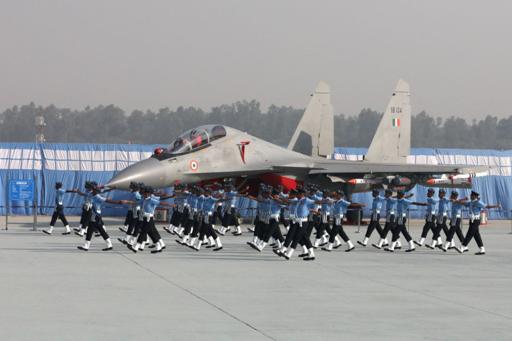 The Sukhoi-30MKI jet is seen during the 88th Air Force Day parade at Hindon Air Force Station in Ghaziabad, India, October 8, 2020. 