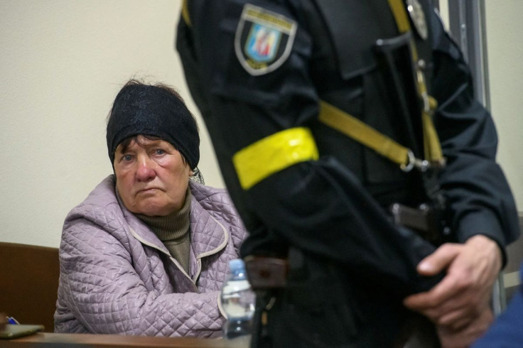 A representative of a victim Kateryna Shelikhova attends a court hearing over a Russian soldier Vadim Shishimarin, 21, suspected of violations of the laws and norms of war, amid Russia's invasion of Ukraine, in Kyiv, Ukraine May 18, 2022.