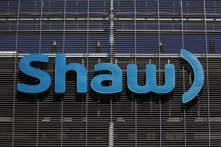 The Shaw Communications logo is seen at their office in Calgary, Alberta, Canada, April 17, 2019.