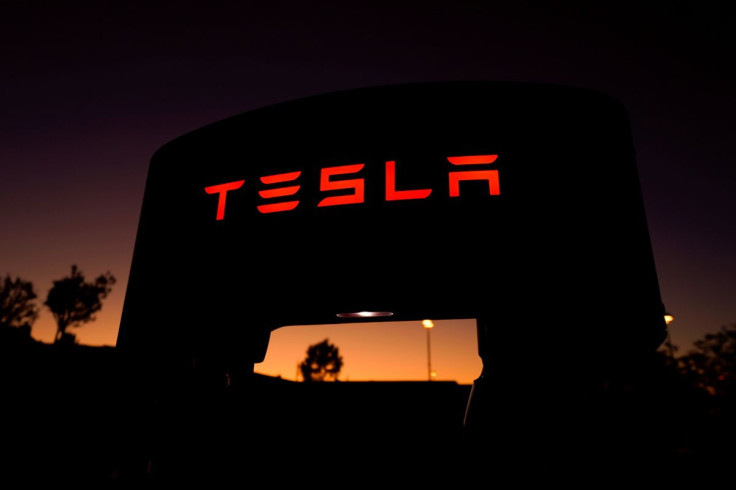 A Tesla supercharger is shown at a charging station in Santa Clarita, California, U.S. October 2, 2019. 