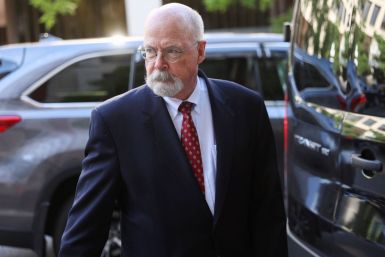 Special Counsel John Durham departs the U.S. Federal Courthouse after opening arguments in the trial of Attorney Michael Sussmann, where Durham is prosecuting Sussmann on charges that Sussmann lied to the Federal Bureau of Investigation (FBI) while provid