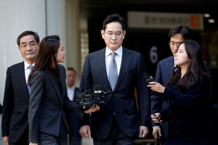 Samsung Electronics Vice Chairman, Jay Y. Lee, leaves the Seoul high court in Seoul, South Korea, October 25, 2019.    