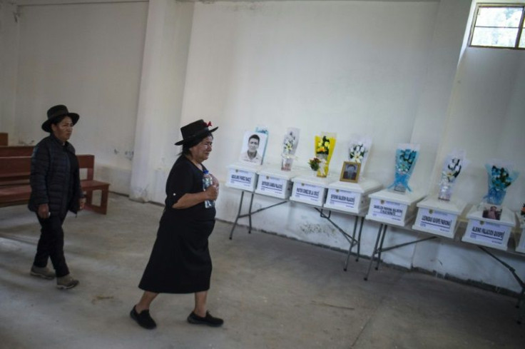 Psychologists have been sent to the Andean village of Accomarca to help relatives deal with the experience of receiving their the remains of their loved ones