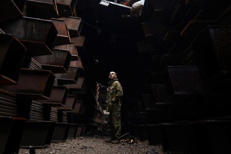 Service member of the Ukrainian armed forces is seen within the Azovstal Iron and Steel Works complex in Mariupol, Ukraine May 20, 2022. Dmytro Orest Kozatskyi/Azov regiment press service /Handout via REUTERS