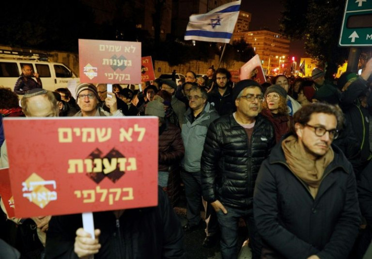 Israeli's protest in 2019 against the "racism" of the Kach-Kahane Chai movement.
