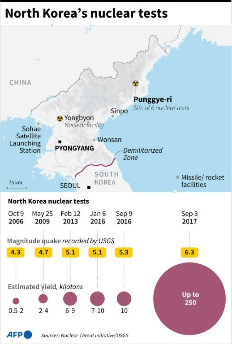 Map and factfile on North Korea's nuclear tests
