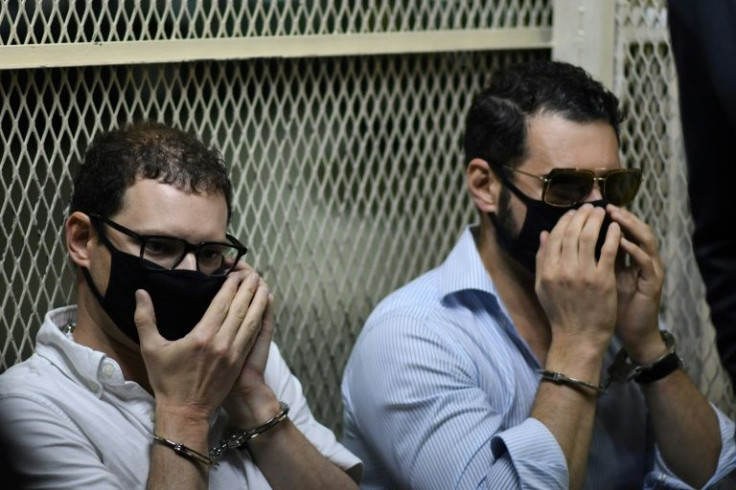 Luis Enrique Martinelli (left) and Ricardo Martinelli Jr., sons of former Panamanian president Ricardo Martinelli, have been sentenced to three years in prison for corruption by a US court