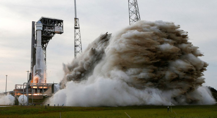 Boeing's CST-100 Starliner capsule launches aboard a United Launch Alliance Atlas 5 rocket on a second un-crewed test flight to the International Space Station, at Cape Canaveral, Florida, U.S. May 19, 2022. 