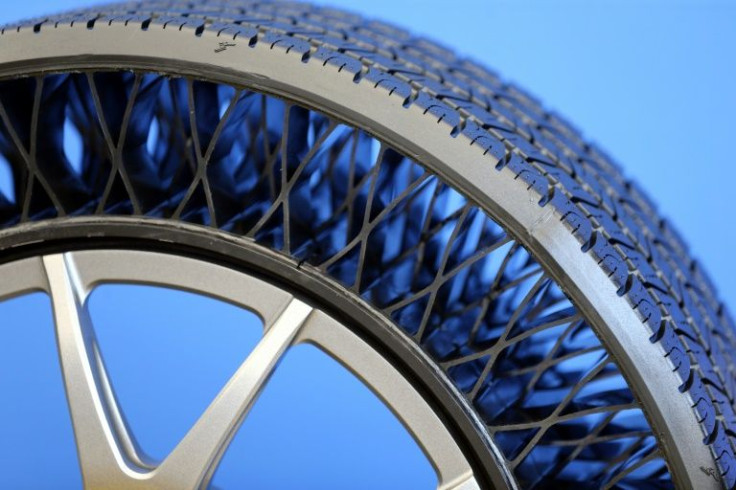 The challenges that the technology faces were put on display at a Goodyear test track in Luxembourg, where a group of journalists put a Tesla equipped with airless tyres through the paces