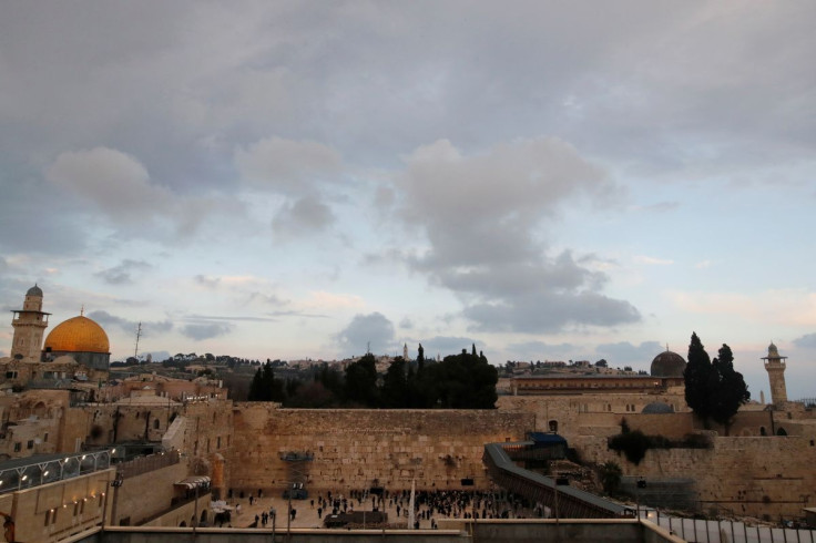 A general view picture shows the Dome of the Rock , the Western Wall and al-Aqsa mosque in Jerusalem's Old City January 28, 2020. 