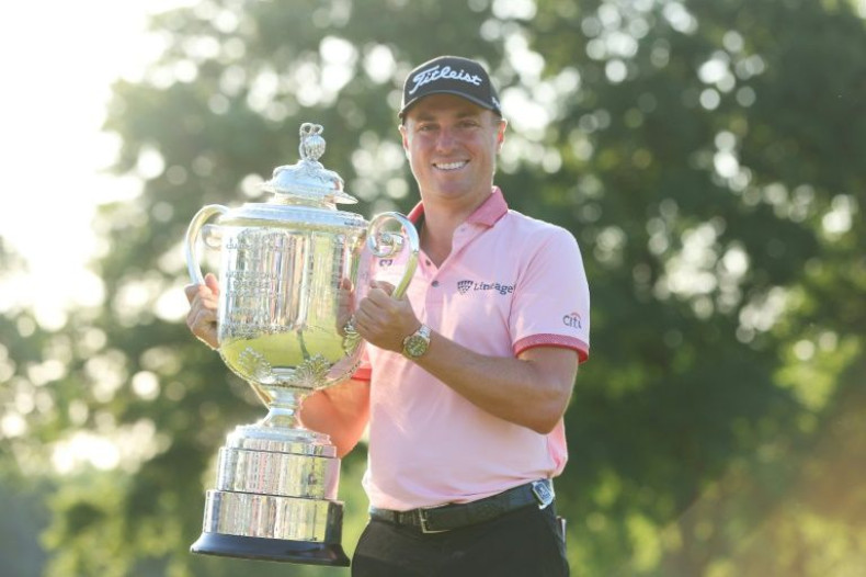 American Justin Thomas won the PGA Championship on Sunday by defeating countryman Will Zalatoris in a playoff