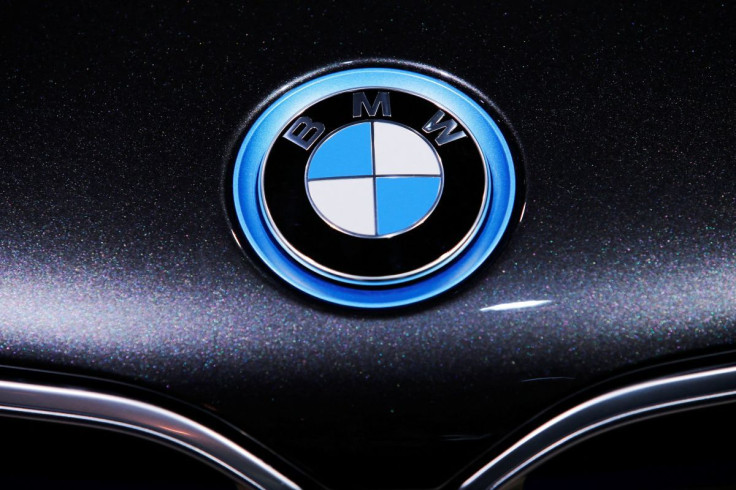 The BMW logo is seen during the 2016 New York International Auto Show in Manhattan, New York, March 24, 2016. 