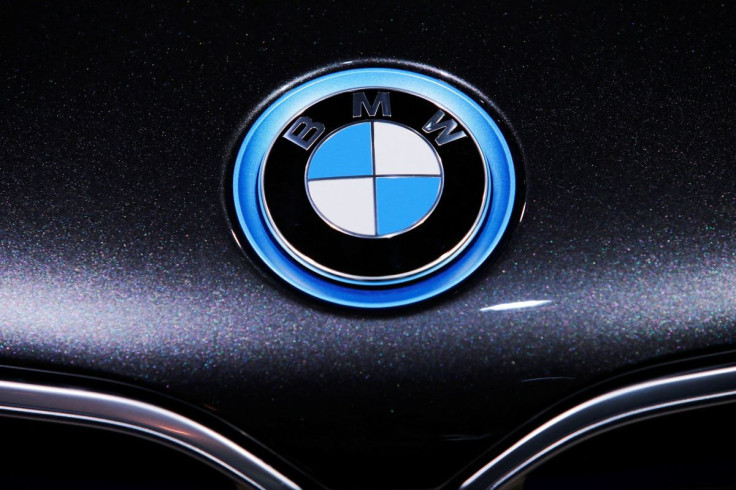 The BMW logo is seen during the 2016 New York International Auto Show in Manhattan, New York, March 24, 2016.