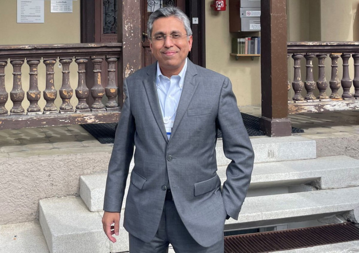 Anish Shah, Chief Executive Officer (CEO) of India's Mahindra Group, poses for a picture after an interview with Reuters ahead of the World Economic Forum (WEF) at the Alpine resort of Davos, Switzerland May 22, 2022.