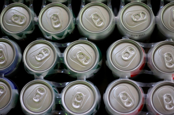 Beer cans are displayed in a store in Ciudad Juarez, Mexico, July 31, 2018.