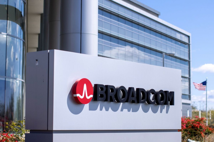 The Broadcom company logo is shown outside one of their office complexes in Irvine, California, U.S., March 4, 2021.