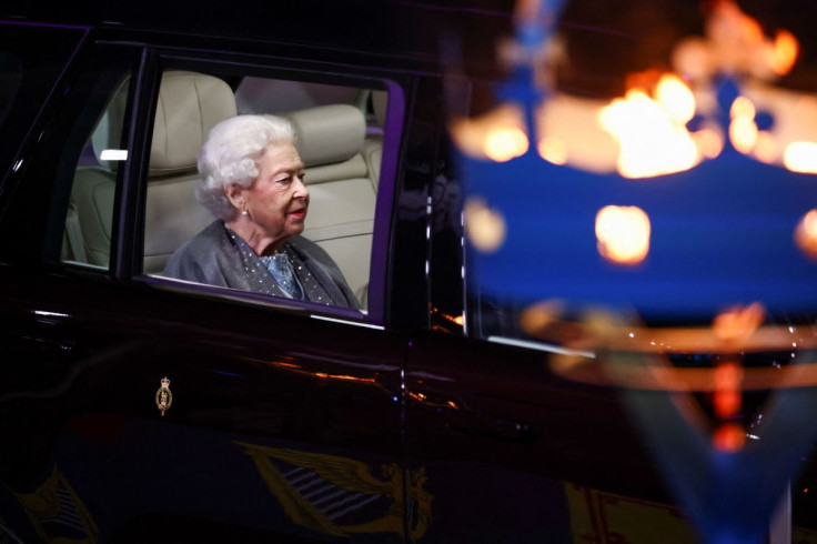 Britain's Queen Elizabeth leaves after watching the Royal Windsor Horse Show Platinum Jubilee Celebration at Windsor Castle, in Windsor Britain, May 15, 2022.