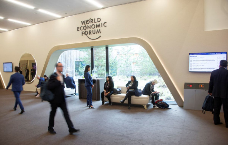 Participants are seen at the congress hall, the venue of the World Economic Forum 2022 (WEF) in the Alpine resort of Davos, Switzerland May 23, 2022.  
