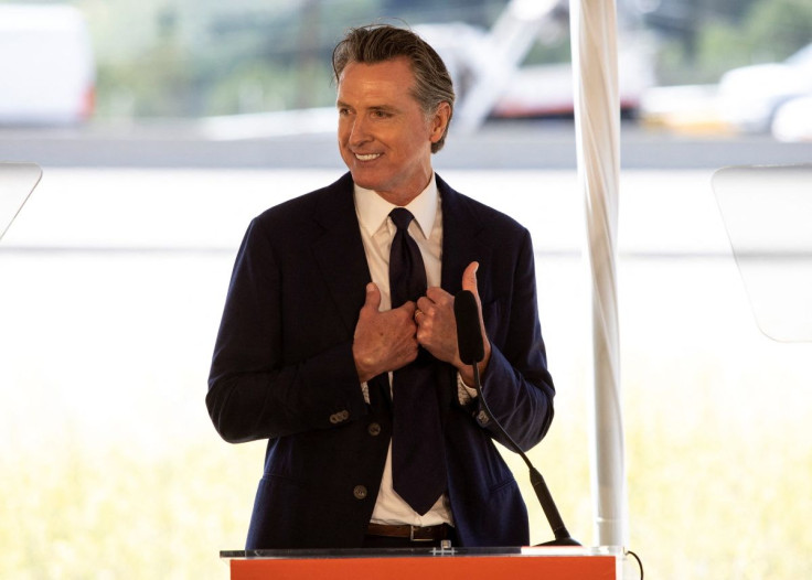California Governor Gavin Newsom speaks during the groundbreaking ceremony for the "Wallis Annenberg Wildlife Crossing" over a major freeway in Agoura Hills, near Los Angeles, California, U.S., April 22, 2022.  