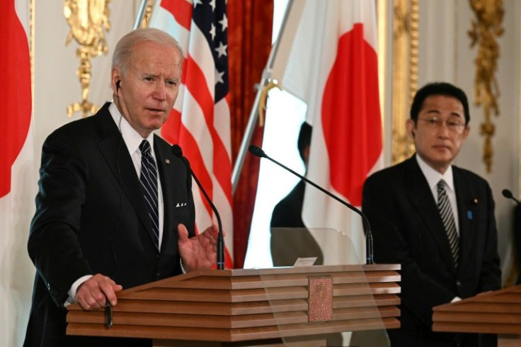 The leaders of the United States and Japan, seen here on May 23, 2022, plus Australia and India will meet in Tokyo for the Quad summit
