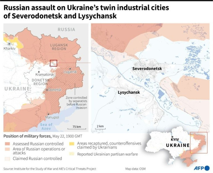 Russian assault on Ukraine's twin industrial cities of Severodonetsk and Lysychansk