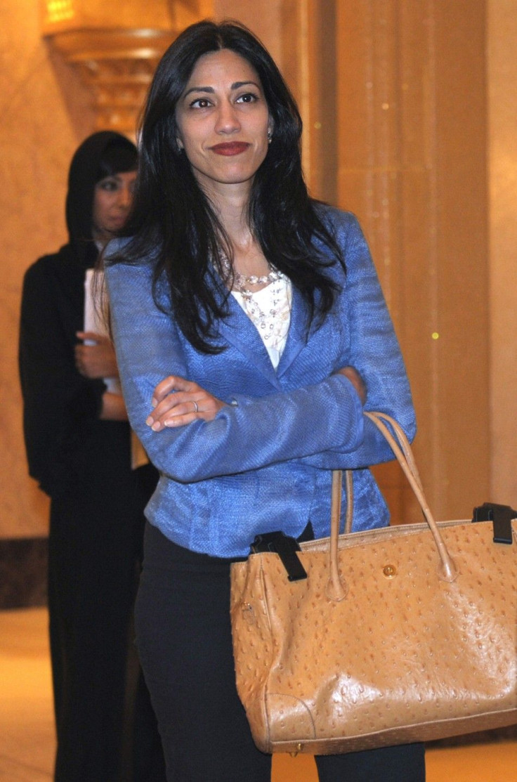Huma Abedin, aide to U.S. Secretary of State Clinton, heads to a meeting at the Emirates Palace Hotel in Abu Dhabi