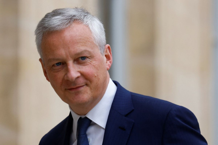 Finance Minister Bruno Le Maire arrives before a meeting with France's President Emmanuel Macron and India's Prime Minister Narendra Modi at the Elysee Palace in Paris, France May 4, 2022. 