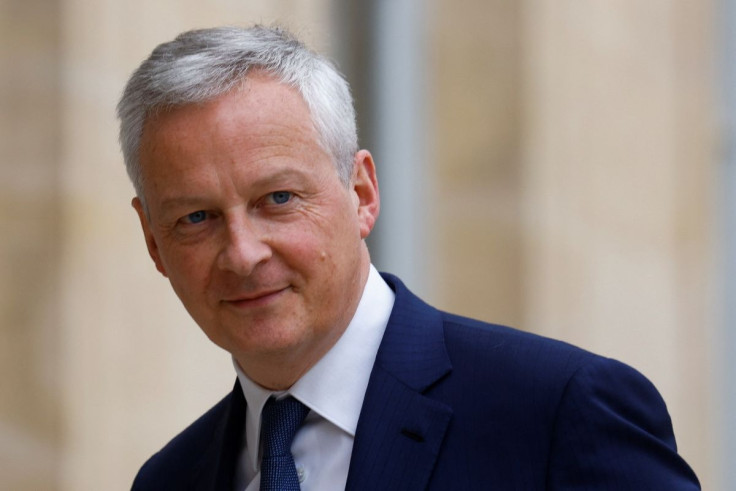 Finance Minister Bruno Le Maire arrives before a meeting with France's President Emmanuel Macron and India's Prime Minister Narendra Modi at the Elysee Palace in Paris, France May 4, 2022.