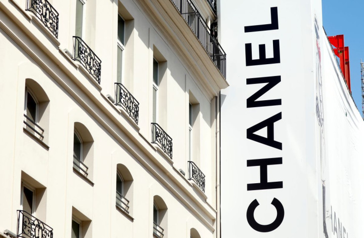 The logo of fashion house Chanel is seen on a store in Paris, France, June 18, 2020. 
