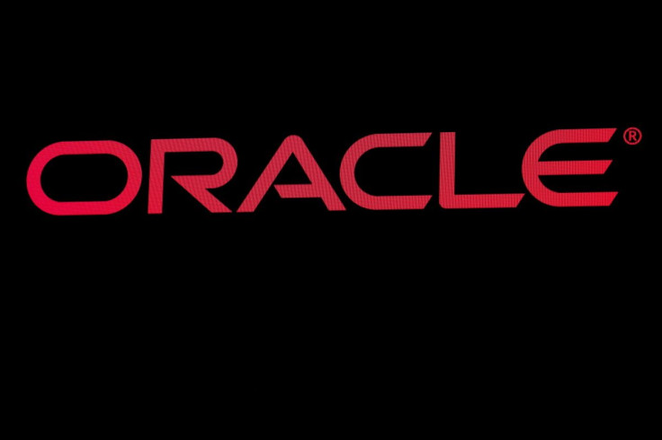 The company logo for Oracle Corp. is displayed on a screen on the floor at the New York Stock Exchange (NYSE) in New York, U.S., September 18, 2019. 