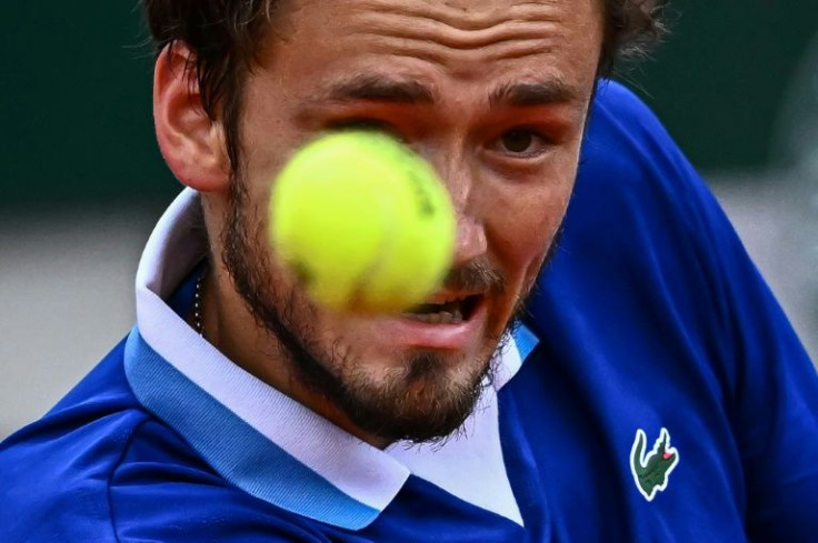 Eye on the second round: Daniil Medvedev on his way to victory over Argentina's Facundo Bagnis