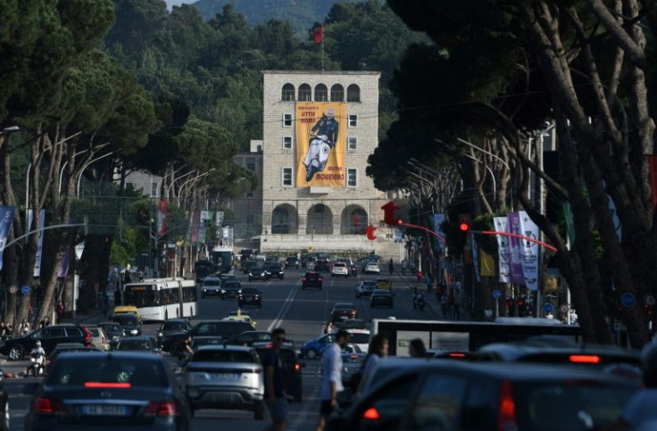 Rival fans clashed in at least three locations in Tirana