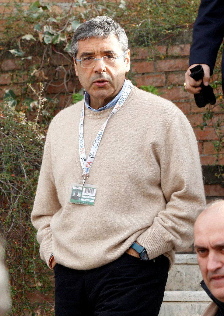 Former prisoner and former Italian Senator Salvatore Cuffaro is seen during Pope Benedict XVI's pastoral visit to Rome's Rebibbia prison December 18, 2011.  Cuffaro was arrested in January 2011 and served a seven year sentence for aiding and abetting the 