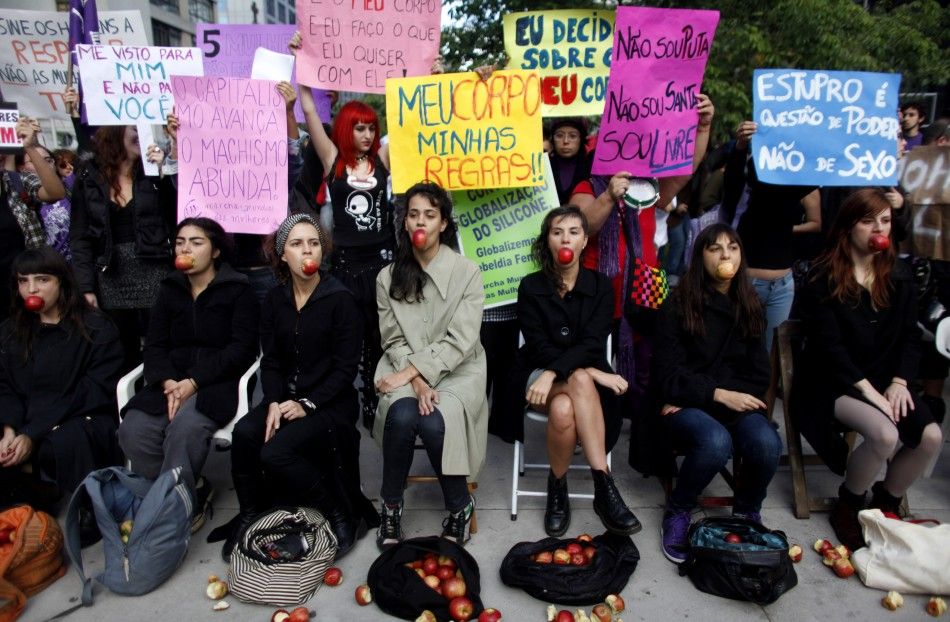 Women take part in the quotMarcha das Vagabundasquot Slutwalk protest in Sao Paulo
