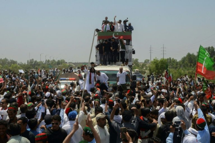 "No obstacle can stop us, we will cross all the barriers and will reach... Islamabad," Khan declared from atop a truck