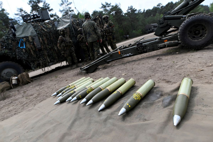 Ammunition for a howitzer is seen during training at a German army base on a NATO media day in Munster, Germany, May 10, 2022.