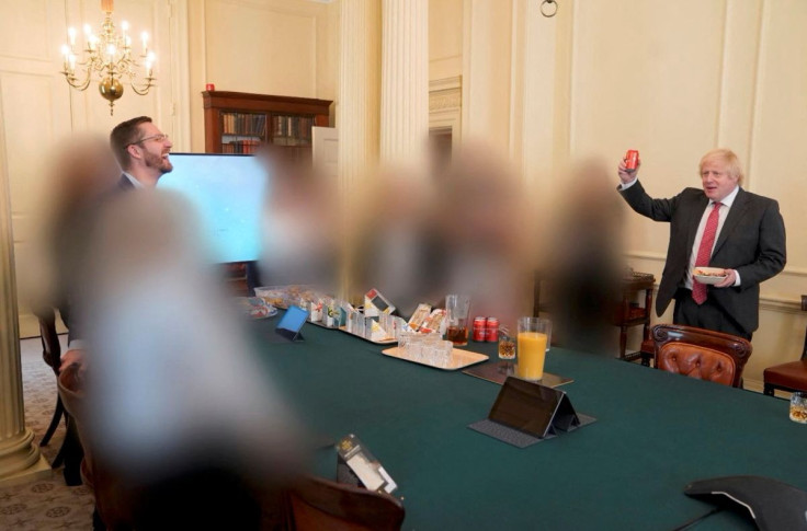 A view shows cabinet room in 10 Downing Street during British Prime Minister Boris Johnson's birthday, in London, Britain June 19, 2020 in this picture obtained from civil servant Sue Gray's report published on May 25, 2022. Sue Gray Report / gov.uk/Ha