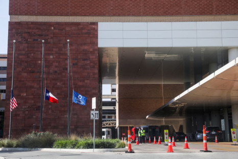 An exterior view of the University Hospital, where some of the victims of the mass shooting at Robb Elementary School in Uvalde, TX, are being treated, in San Antonio, Texas, U.S., May 25, 2022.  